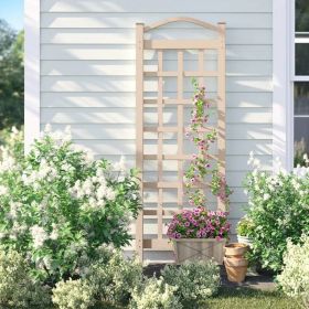 76-inch Tall Mocha Tan Brown Vinyl Garden Trellis