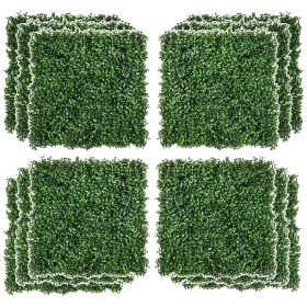 Outsunny 12-Piece 19.75" x 19.75" Milan Artificial Grass, Water Drainage, & Soft Feel, Light Green