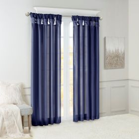 Twist Tab Lined Window Curtain Panel(Only 1 Pc Panel)