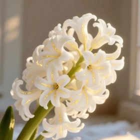 "Rare Golden Vein Hyacinth Bulbs - Stunning White Flowers - Gift for Any Occasion"