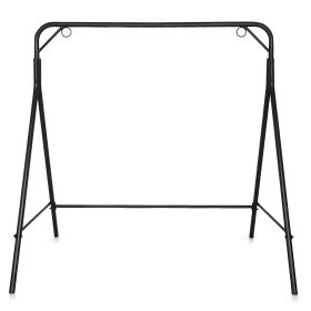 176x128x180cm, Black, Iron Swing Frame, Flat Top, 250kg, Courtyard - Swing Frame Only (Color: Black)