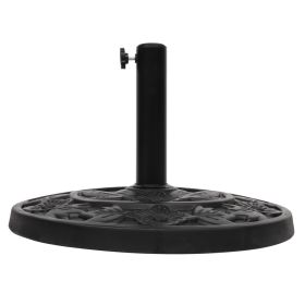 Umbrella Seat Semi-circular Resin Black (Color: Black)