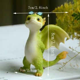 1pc Miniature Fairy Garden Figurines, Cute Resin Dragon Statue, Mini Dragon Reading Figurine, Mini Pink Dragon And Baby Statue, Fairy Garden Deco (Items: Majestic Dragon)