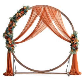 Wooden Wedding Arch Solid Wood Arbor Backdrop Stand for Wedding Ceremony (Style: Round)